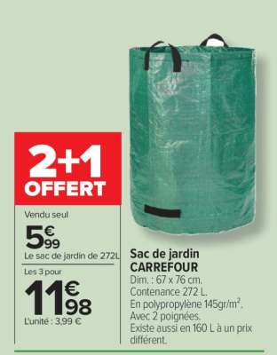 Sac de jardin CARREFOUR
