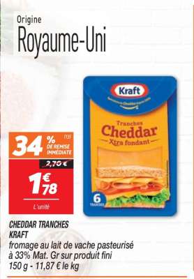 CHEDDAR TRANCHES