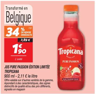 JUS PURE PASSION ÉDITION LIMITÉE TROPICANA