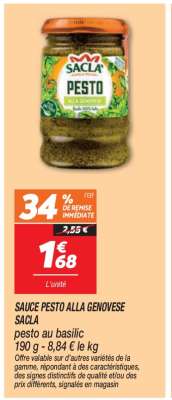 SAUCE PESTO ALLA GENOVESE SACLA