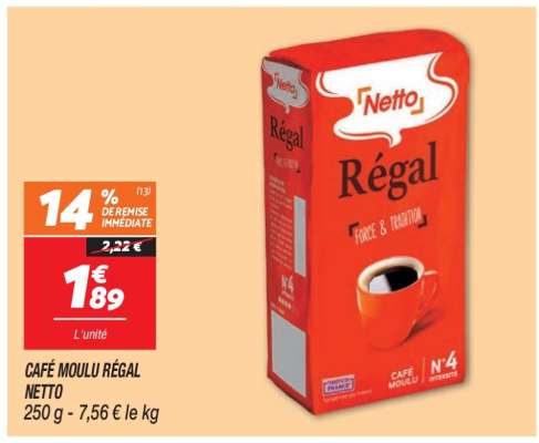 Café Moulu Régal Netto