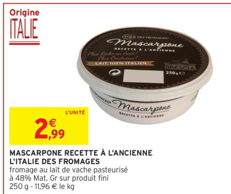 Mascarpone recette à l'ancienne