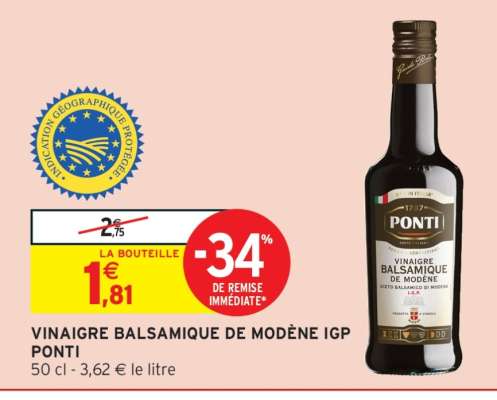 VINAIGRE BALSAMIQUE DE MODÈNE IGP 'PONTI'