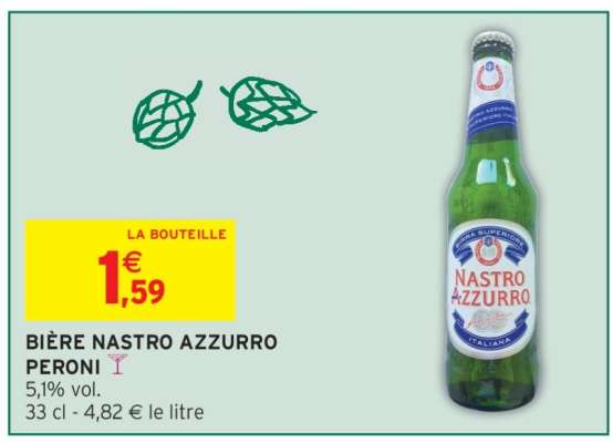 BIÈRE NASTRO AZZURRO “PERONI”