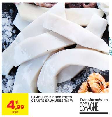 LAMELLES D'ENCORNETS GÉANTS SAUMURÉS
