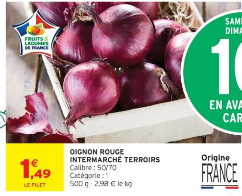 OIGNON ROUGE INTERMARCHÉ TERROIRS