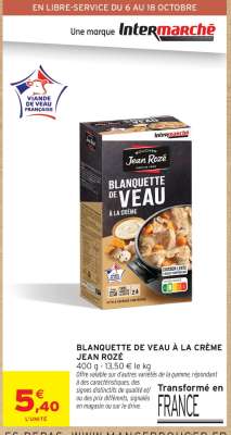 BLANQUETTE DE VEAU À LA CRÈME JEAN ROZÉ