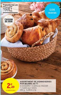 ASSORTIMENT DE VIENNOISERIES PUR BEURRE X6