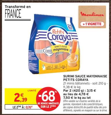 Surimi Sauce Mayonnaise Petits Coraya