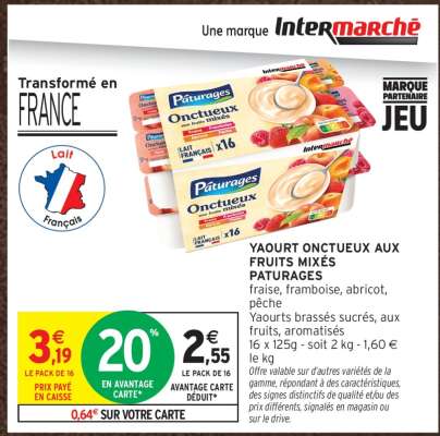 Yaourt Onctueux aux Fruits Mixés Pâturages