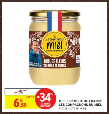 Miel Crémeux De France Les Compagnons Du Miel