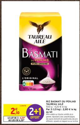 Riz Basmati Du Penjab Taureau Ailé