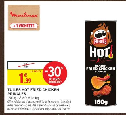 TUILES HOT FRIED CHICKEN PRINGLES
