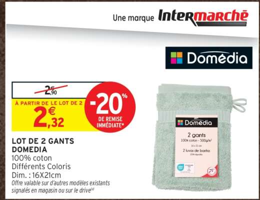 LOT DE 2 GANTS DOMEDIA
