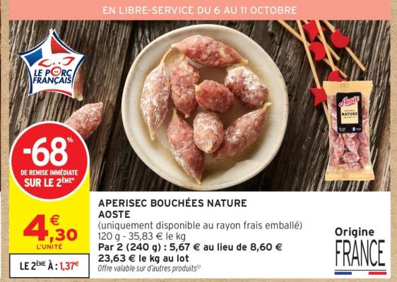 Apérisec Bouchées Nature Aoste