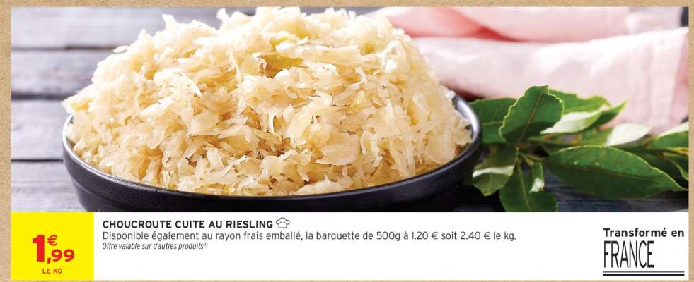 CHOUCROUTE CUITE AU RIESLING