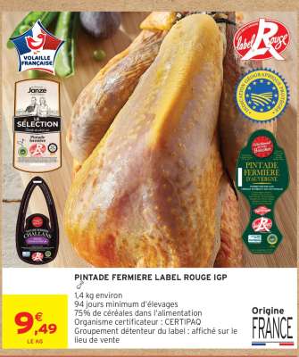PINTADE FERMIÈRE LABEL ROUGE IGP