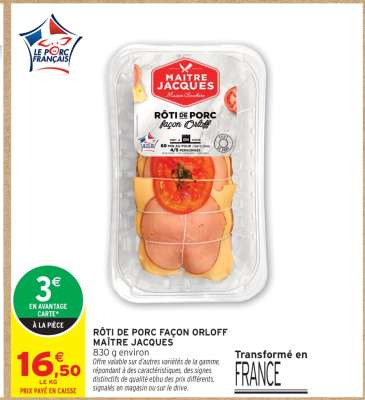 RÔTI DE PORC FAÇON ORLOFF "MAÎTRE JACQUES"