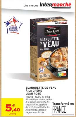 BLANQUETTE DE VEAU À LA CRÈME JEAN ROZÉ