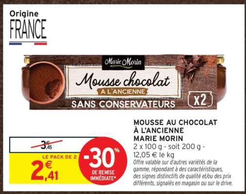 Mousse Au Chocolat À L'ancienne Marie Morin