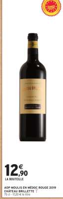 AOP Moulis en Médoc Rouge 2019 Château Brillette