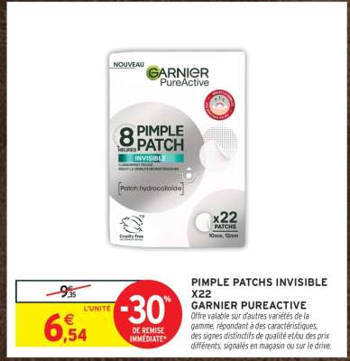 Pimple Patches Invisible X22 Garnier PureActive