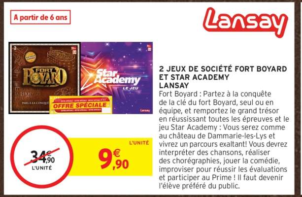 2 jeux de société Fort Boyard et Star Academy Lansay