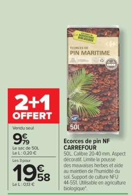Ecorces de pin NF CARREFOUR