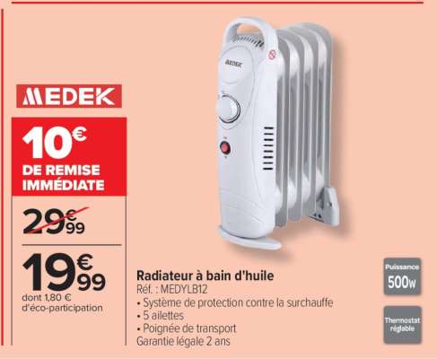 Radiateur à bain d'huile