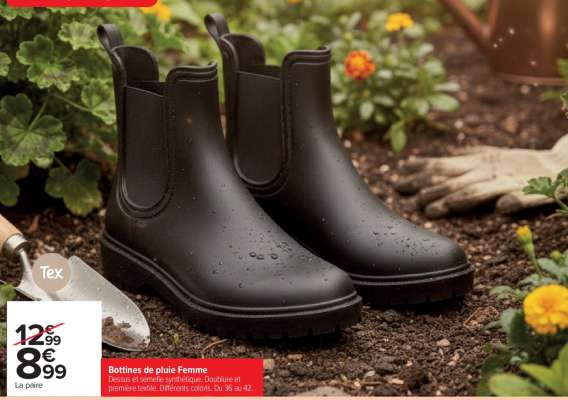 Bottines de pluie femme
