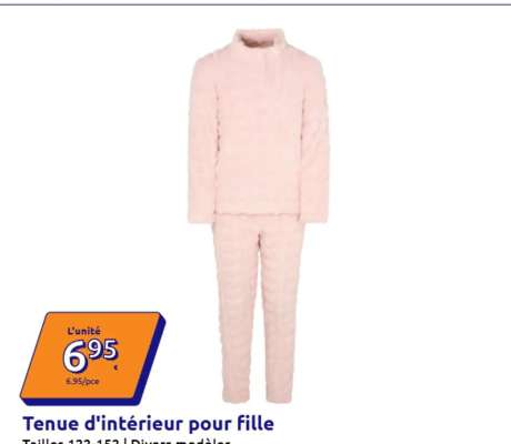 Tenue d'intérieur pour fille