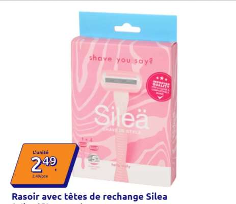 Rasoir avec têtes de rechange Silea