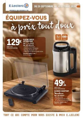 Catalogue E.Leclerc - 29/09/2026 - 10/10/2026.