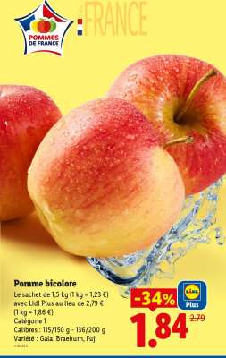 Pomme bicolore