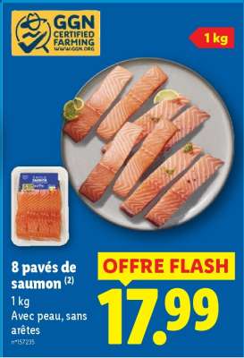 8 pavés de saumon