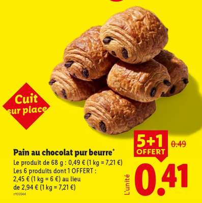 Pain au chocolat pur beurre