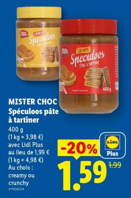 MISTER CHOC Spéculoos pâte à tartiner