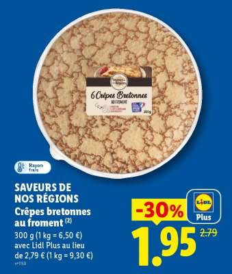 SAVEURS DE NOS RÉGIONS Crêpes bretonnes au froment