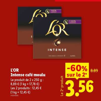 L'OR Intense café moulu