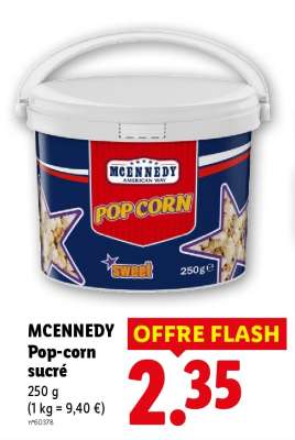 MCENNEDY Pop-corn sucré