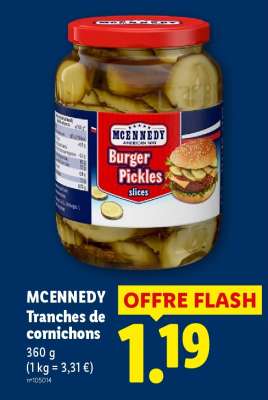 MCENNEDY Tranches de cornichons