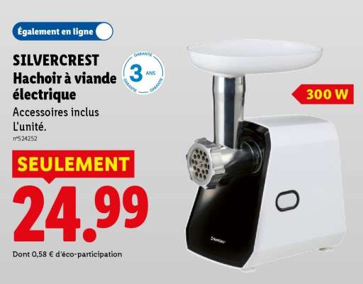 SilverCrest Hachoir à viande électrique