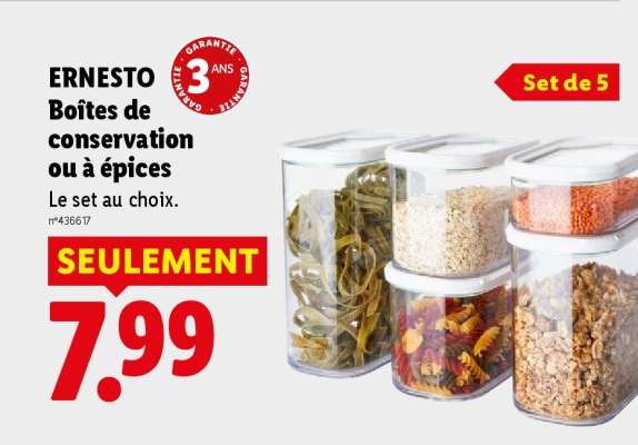 ERNESTO Boîtes de conservation ou à épices