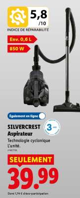 SilverCrest Aspirateur