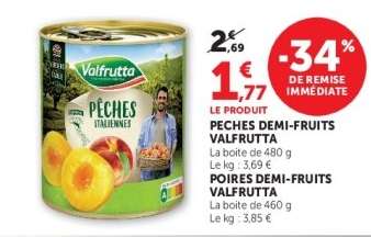 PECHES DEMI-FRUITS VALFRUTTA