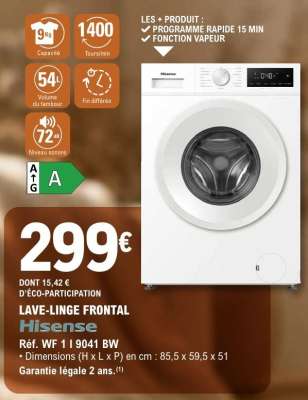 Lave Linge Frontal Hisense