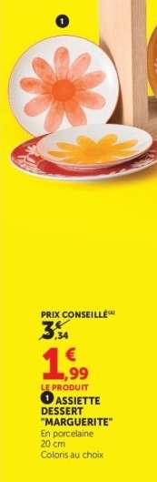 ASSIETTE DESSERT 'MARGUERITE'