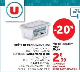BOÎTE DE RANGEMENT U 5L