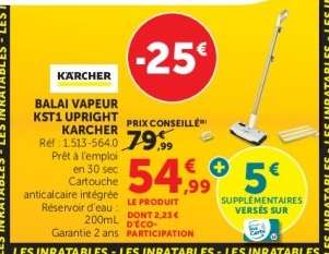 Balai Vapeur KST1 Upright Kärcher