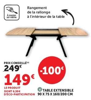 TABLE EXTENSIBLE